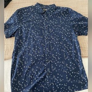 Mens Casual Short Sleeve Button Down
